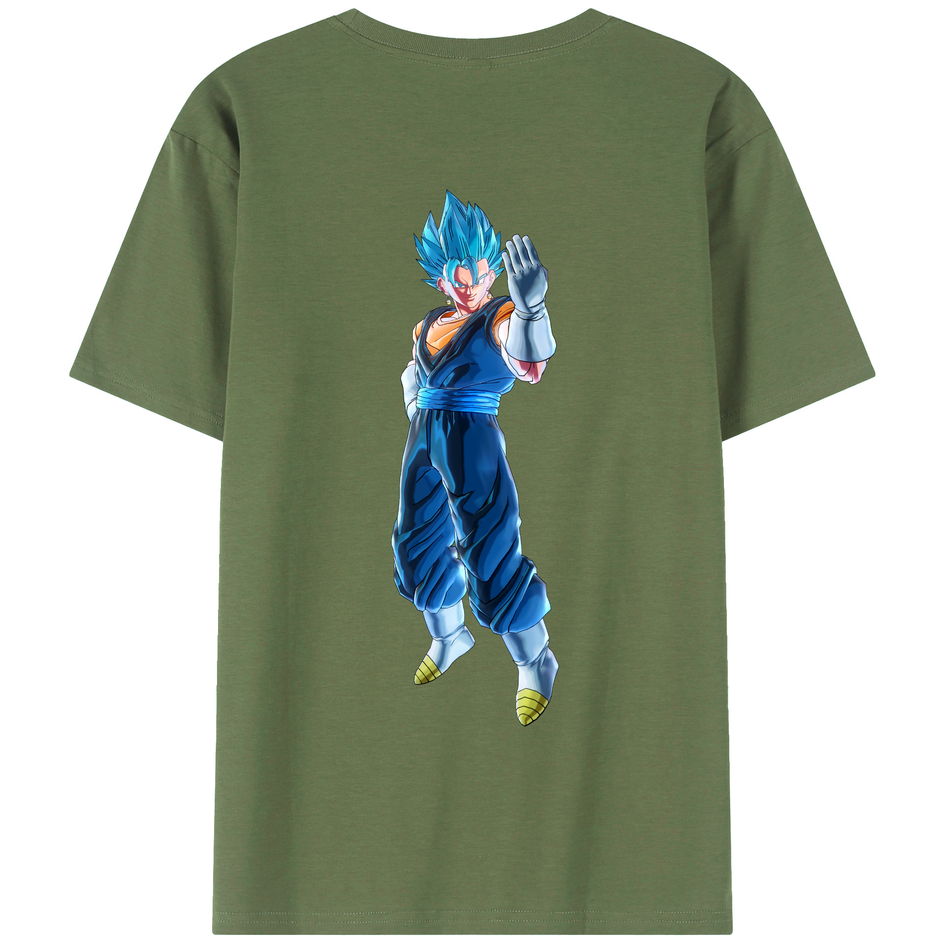 （画像用） ドラゴンボール ベジット DRAGON BALL Vegetto 綿100％ メンズ半袖Tシャツ（バックプリント） 通気性